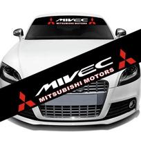 Automobilio priekinio stiklo banerio lipdukas Automobilio dekoravimo priedai Mitsubishi Ralliart ASX Lancer Pajero Outlander black