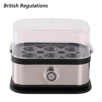 200W Power Eggs Boiler Space Saving Auto Shut-Off Smart Egg Cooker Stainless Steel 6 Eggs Capacity Rapid Egg Cooker