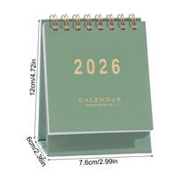 Small Desktop Calendar 2026-2026 Planner Calendar for Table Daily Planning Supplies for Tasks Appointments Dating Home Study žalia