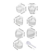 Sushi Press Mold 8 Pieces Cartoon Reusable DIY Kitchen Tools Rice Ball Mold Maker Press for Picnic Camping Barbecue School Home balta