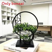 Minimalist Screen Bonsai Plant With Green Plastic Material For Home And Gift Use Green