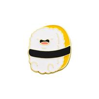 Funny Cartoon Sushi Figure Shaped Enamel Brooches Women Girls Food Design Golden Pins Women Girls Party Badge