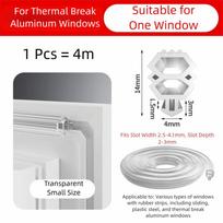 New TPE Door Seal Strip Flexible Bilateral Windproof Strip Card Slot Design Cold Proof Insulation Strip Window Sealing