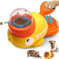 Puzzle Dog Feeder Interactive Pet Food Treat Dispenser Cartoon Duck Design Pet Snack Feeder For Dog Training Mental Enrichment