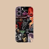 Zodiac Sign Scorpio Phone Case for iPhone 17 16 15 14 13 12 11 X XR XS Air Pro Max Plus Mini Soft TPU Clear Cover iPhone XS Max