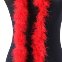 DIY Craft 2M Feather Boa Strip For Christmas Tree Fluffy Feather On Ribbon Craft Costume Fancy Dress Wedding Supplies raudona