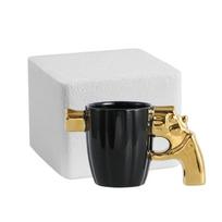 Novelty 350Ml Mug Revolver Handle Mug Coffee Cup Ceramic Decorations For Coffee Tea Milk 3D Mold Non-Slip Glaze Cup 350ml