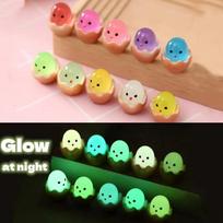 Luminous 10/20Pcs Eggs Resin Miniatures Birth Egg Glow At Night Fairy Garden Diy Accessories Mini Figurines Desktop Decorationation Toys