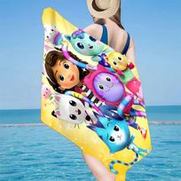 Colorful Friends Dollhouse Beach Towel, Super Soft Microfiber, Gift for Her/Him, Birthday, for Pool, Beach, Travel, Home Decor Fan gifts 70cmx140cm(27x55inch)