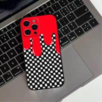 checkerboard chess board  Phone Case For iPhone 17,16,15,14,13,12,11 Plus,Pro Max,XS,Soft Silicone Black Cover iPhone12PROMAX