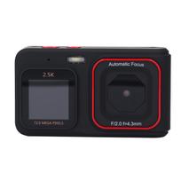 Skaitmeninis fotoaparatas 72MP 2.5K vaizdo išvestis dvigubas ekranas kompaktiškas fotoaparatas 16x priartinimas automatinis fokusavimas asmenukių fotoaparatas juoda