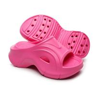Summer Flip Flops Women Platform High Heel Slides Shoes Soft EVA Couple Outdoor Modern Beach Casual Slippers Women 36-37 rožinė raudona spalva