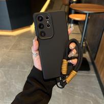 Tinka Samsung S25 Ultra mobiliojo telefono dėklas Nauja virvelė Skystas silikonas S24plus Pilnas apsaugos dangtelis su objektyvo apsauga S23 Samsung S25
