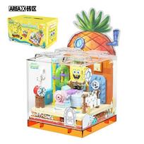 Spongebob Series Building Blocks Box Patrick Star Krusty Krab Squidward Tentacles Room Model Assembled Toy Ornaments Gift