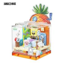 Spongebob Kvadratiniai Blokeliai Patrick Žvaigždė Krasti Krabas Squidward Tentacles Kambario Modelis Plytų Rinkinys Darbalaukio Papuošalai Vaikų Žaislai Dovanos With Box