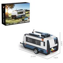 578 VNT. Universalo konstravimo kaladėlės Stovyklavimo namelis ant ratų Visureigis Automobilis Jungiama Kelioninė priekaba Modelis Kaladėlės Vaikams Edukacinis žaislas Šventinė dovana