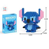 Stitch Žaislai Statybiniai Blokiniai  Pikechu lega Anime Animacinis Personažo Modelis Statybiniai Blokiniai Žaislas vaikams Dovana With Box