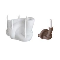 European Knot Design Silicone Candle Holder Mold For DIY Resin Concrete Plaster Casting Crafting Home Decoration S