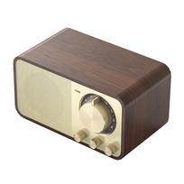 Nešiojamas nostalginis retro FM radijas, riešuto medienos vintažinis radijo imtuvas, belaidis žemųjų dažnių garsiakalbis, Bluetooth garsiakalbis, garso juosta, palaiko TF kortelę walnut