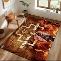 1Pc Rammstein theme Printed rectangle carpet, home door mat, outdoor travel protection carpet A4 40x60cm( 15x23in )