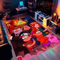 Brave Gravity Falls Carpet Rug for Living Room Bedroom Home Sofa Decoration,Kids play Nonslip Floor Mat 40x60cm( 15x23in )