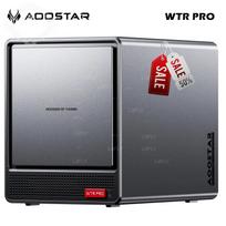 AOOSTAR WTR PRO Mini PC AMD Ryzen 7 5825U 8C/16T, 4-Bay NAS Server Support 4x 3.5/2.5  HDD & NVMe SSD, 2.5G LAN, Home Cloud Storage Desktop Computer