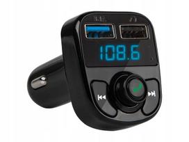 Transmiter Fm Szybka Ładowarka Bluetooth Audio Mp3 Bt 3X Usb Rgb