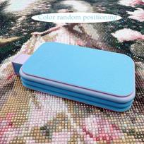 DIY Craft Large Diamond Painting Tray Large Capacity Beading Plates Beads Sorting Storage Tray With Cover Embroidery mėlyna