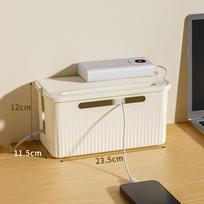 New Plastic Cable Storage Box Multi-Purpose Cord Organizer Desktop Storage Box Power Management Box