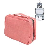 With Multiple Zipper Pockets Travel Hanging Toiletry Bag Compact Folded Portable Makeup Bag Travel Cosmetic Bag Hiking Outdoor rožinė