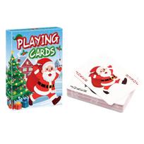 Playing Cards Deck with Santa Claus Print Christmas Theme Poker Standard Size Durable Material for Family Game Night Holiday Parties