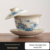 Qiwei Ru Ware Heat-Resistant Sancai Gaiwan