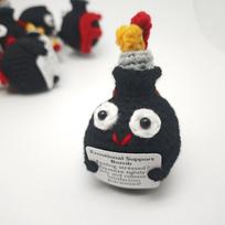 Positive New Crochet F-Bomb Dolls With Card Home Room Decoration Handmade Knitted Encouragement Bomb Dolls Christmas Gifts