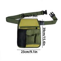 Garden Tool Belt Adjustable Unisex Multiple Pockets Multifunctional Pouch Men Tool Belts For Planting Harvesting Pruning Floral armijos žalia spalva