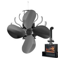 Stove Fan No Electricity Fireplace Fan For Wood Burning Stove Energy Saving Heating Supplies For Pellet Pipe Men Women Indoor