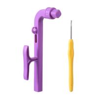 DIY Craft Manual Winding Machine 3 in 1 Knitting Needle Tools Yarn Tension Regulator DIY Weaving Tools Yarn Knitting Projects violetinė