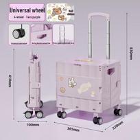 Foldable Shopping Trolley with Silent Wheels