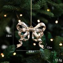 Plastic Christmas Gold Plating Hanging Pendant Snowflake Elk Angel Xmas Pendants Decorative Butterfly Christmas Tree Ornaments