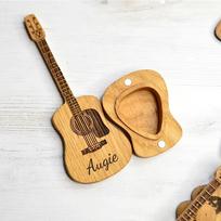 1pc Personalized Engraved Guitar Pick Gift Set for Guitar Lovers - Anniversary Gift for Dad Brother Boyfriend Friend šviesiai pilka spalva