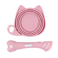 Multifuctional Pet Food Can Spoon Set Pet Can Opener Dry Wet Food Spoon Cat Supplies Pet Spoon Feeding Stirring Spoon rožinė