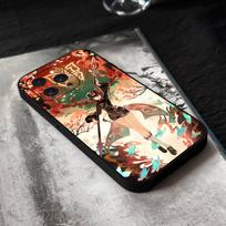 Game Anime Genshin Impact Hu Tao Phone Case Black Silicone Soft Shell For IPhone 17 16 15 14 13 12 11 Air Pro Max Plus Hot Sale iphone 11