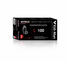 Pirštinės vienkartinės Kid-Man Nitrile, juoda sp., L, 100 vnt.