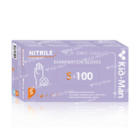 Pirštinės vienkartinės Kid-Man Nitrile, violetinė sp., S, 100 vnt.