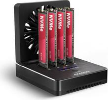 Axagon ADSA-M2C44 USB4 docking station for 4x M.2 NVMe SSDs with disk cloning function without a PC