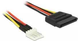 Delock Kabelis Power SATA 15 Pin Stecker >Floppy 4 Pin Stecker