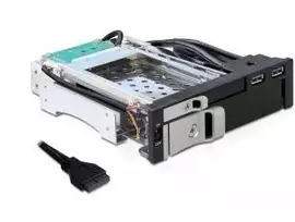 Delock 5.25 Mobile Rack 1 x 2.5 + 1 x 3.5 SATA HDD + 2 x USB 3.0 jungtys