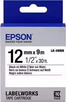 Epson Label Cartridge LK-4WBN Standartiniai klijai Juodas ant Balto 12mm (9m)