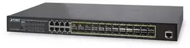 Šakotuvas PLANET GS-5220-16S8CR tinklo komutatorius su valdomu L2+ gigabito eternetu (10/100/1000) 1U Mėlyna
