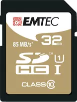 Atminties kortelė Karta Emtec EliteGold SDHC 32GB 10 klasės UHS-I/U1 (ECMSD32GHC10GP)