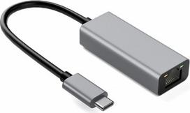 Ibox Adapter aluminum RJ45 to USB Typ C 10/100/100